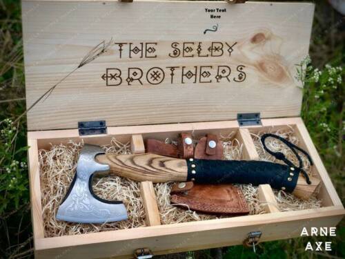 Valkyrie axe with Personalized Engraved wooden Box, Christmas Gift 4.jpg