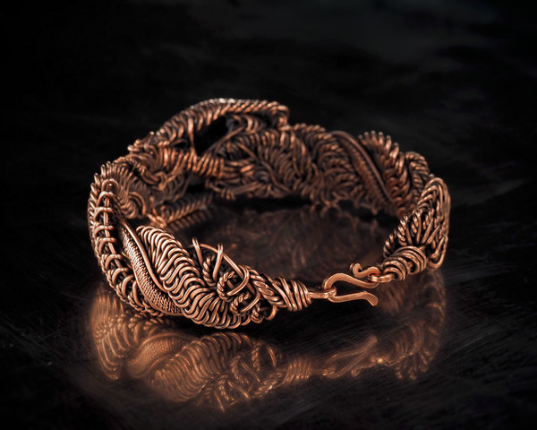 Hawkeye Stone copper wire wrapped bracelet handmade jewelry (6).jpeg