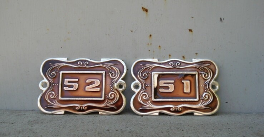 51 52 apartment retro numbers sign ussr