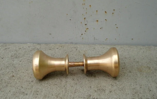 old soviet brass door knobs antique