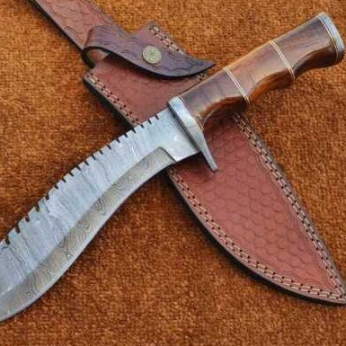 Fixed Blade KUKRI DAMASCUS Knife Hunting Knife now.jpg