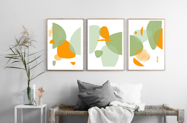 Digital Download Abstract Prints Wall Art Set of 3