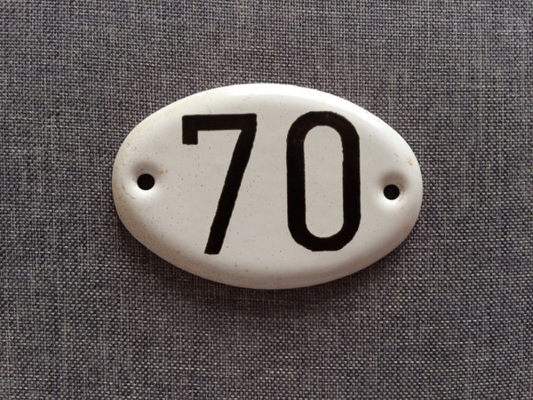 70 number sign vintage