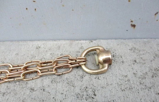 brass lamp hanging chain vintage