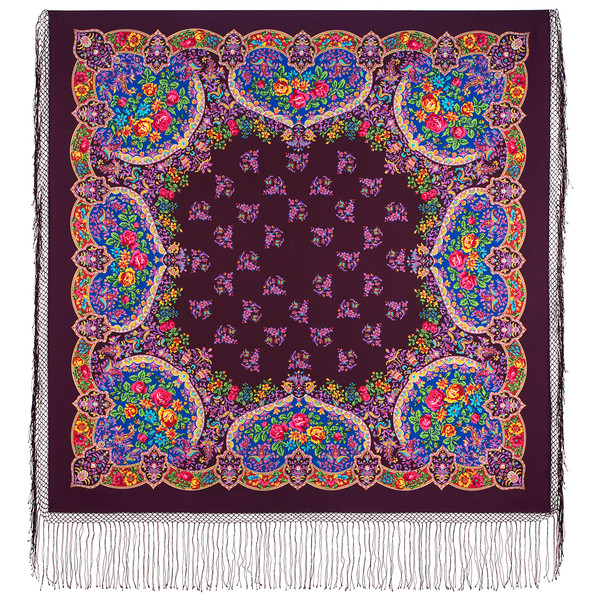 pavlovo posad shawl wrap large size 148x148 cm