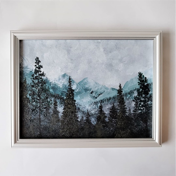 Forest-mountain-landscape-wall-decor-for-living-room