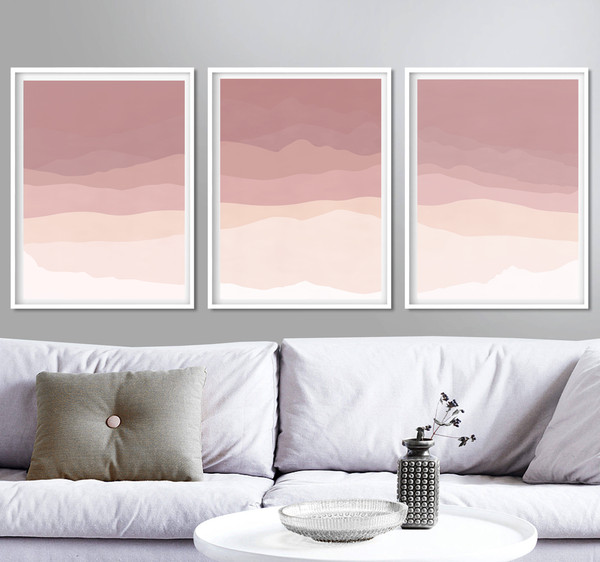 Set Of 3 Posters With Mountains For The Bedroom