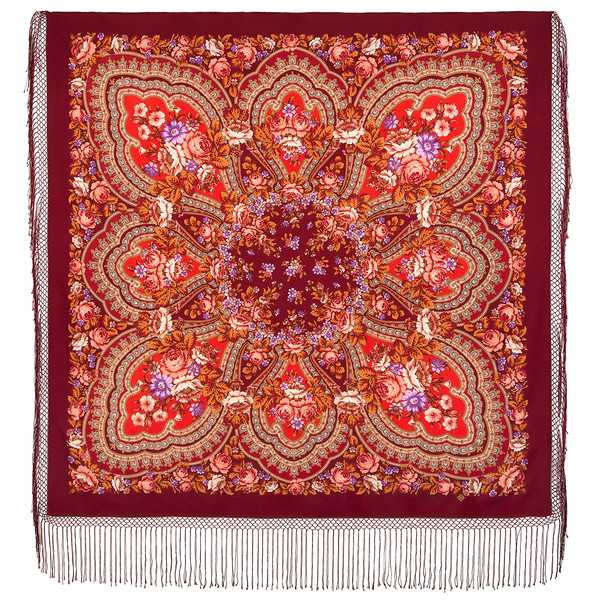 original elite pavlovo posad merino wool shawl 341-6