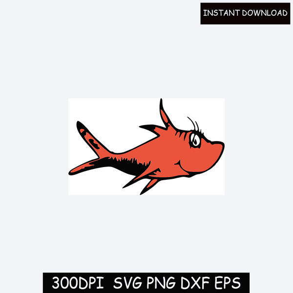 One Fish Two Fish Red Fish Blue Fish SVG , Dr cat hat SVG , funny quotes ,svg files for cricut.jpg