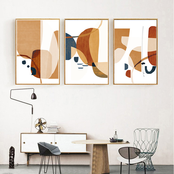 Abstract Triptych of 3 prints for the kitchen