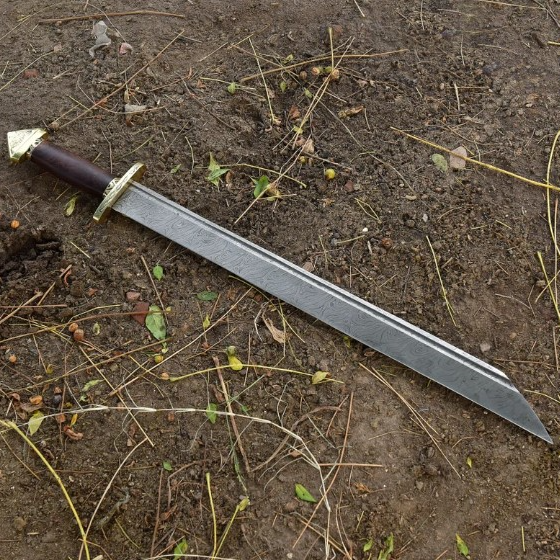 7th Century Medieval Damascus Steel Lang Saex Norse Viking Sword.jpg