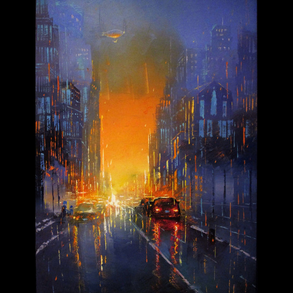 Buy Original Oil Painting Cyberpunk Steampunk Modern Art.jpg