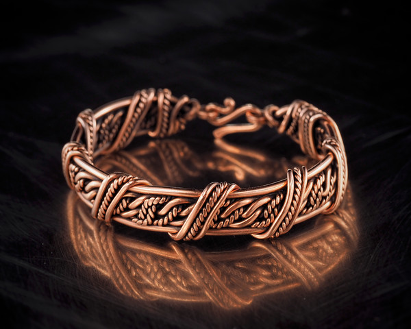 copper wire wrapped bracelet handmade jewelry (3).jpeg