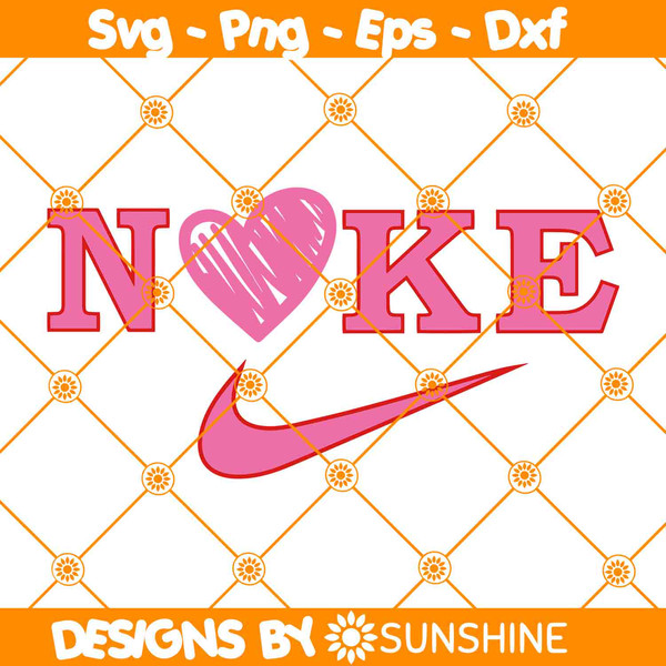 Nike Valentines Swoosh SVG, Nike Heart Valentine'S Day SVG, Gift For  Valentines, PNG, DXF, EPS, Cut Files for Cricut and Silhouette