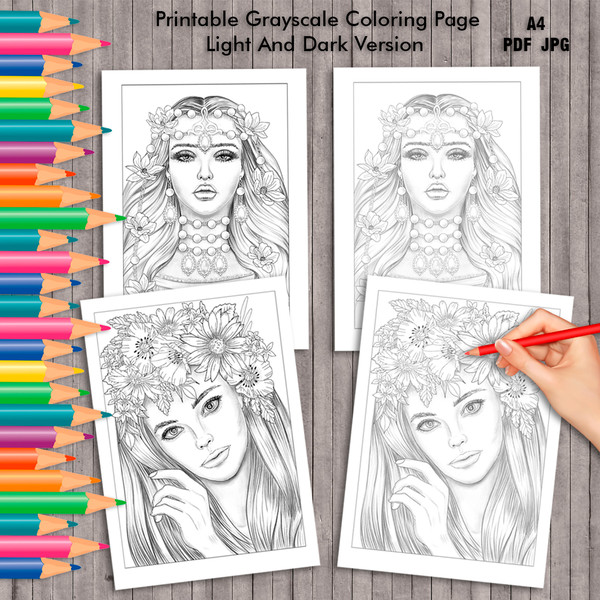 Beautiful Girls Coloring Pages - page 2