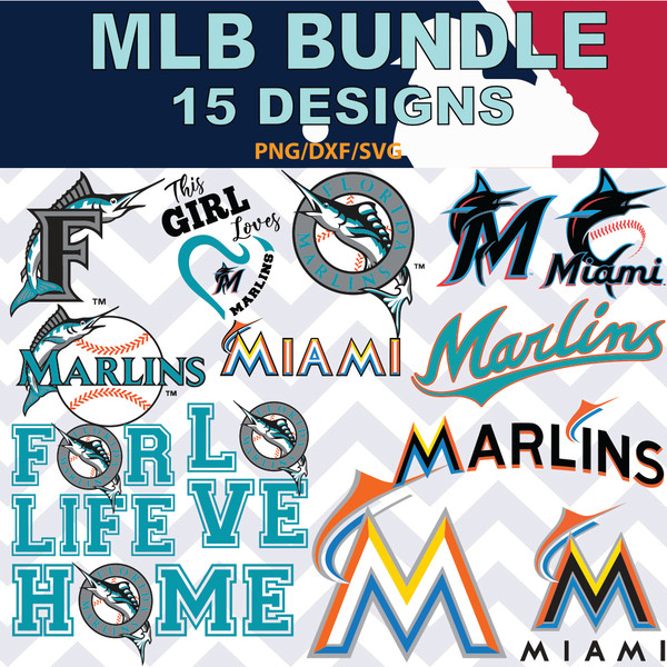 Miami Marlins MLB Baseball Team Svg Digital File