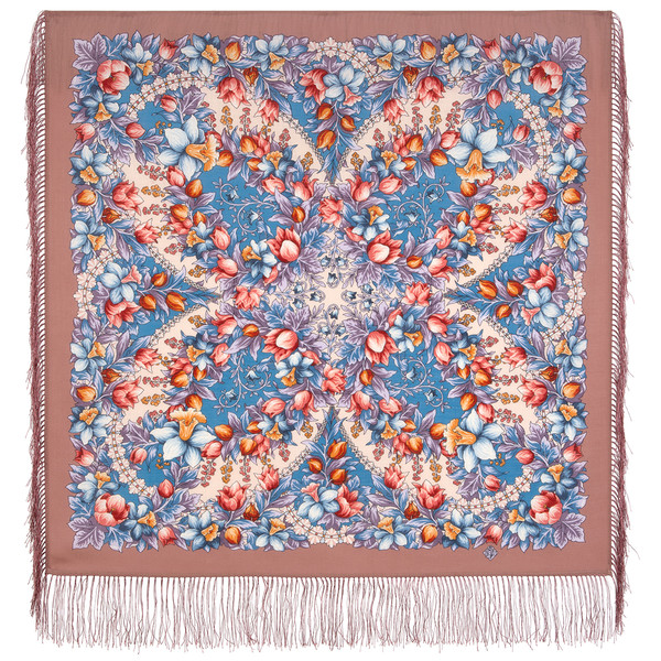 merino wool pavlovoposad shawl scarf size 89x89 cm 1994-2