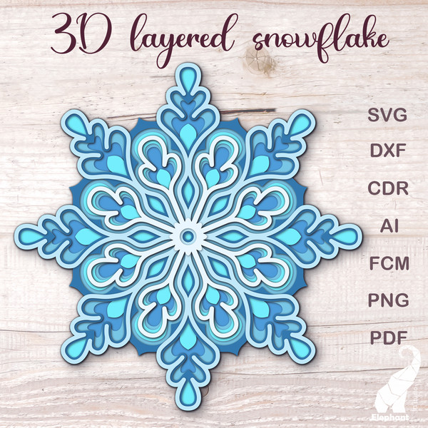Paper Zone inspire.design.create: 3D Snowflake Pattern