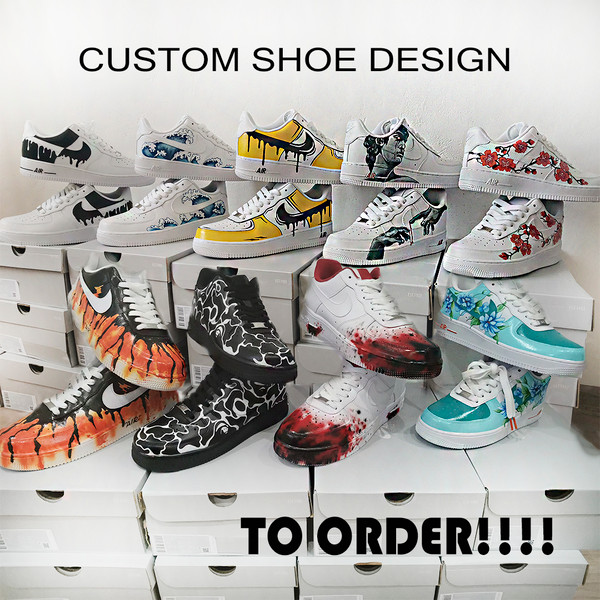 man custom shoes nike air force 1, luxury, sexy, gift, white - Inspire  Uplift