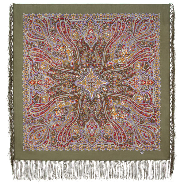 square pavlovo posad wool shawl scarf size 89x89 cm 1958-2