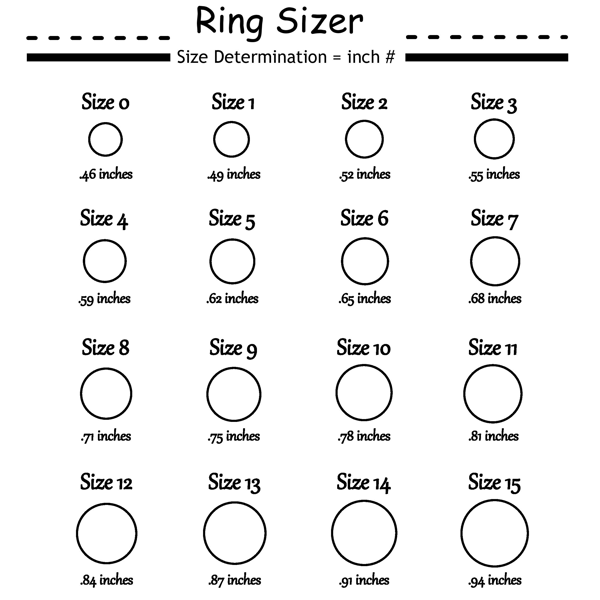 Ring Size Chart Printable  Printable ring size chart, Ring sizes chart, Measure  ring size