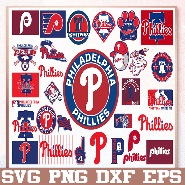Bundle 30 Files Philadelphia Phillies Baseball Team Svg, Phi - Inspire  Uplift