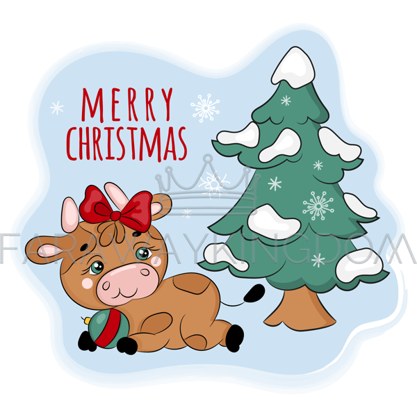 COZY BULL UNDER THE CHRISTMAS TREE [site].png
