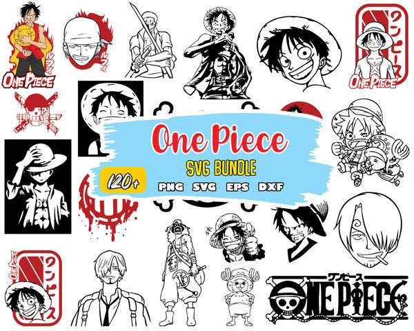 One Piece, Anime Bundle, One Piece Characters, Japanese SVG, PNG,EPS, Unique design.jpg