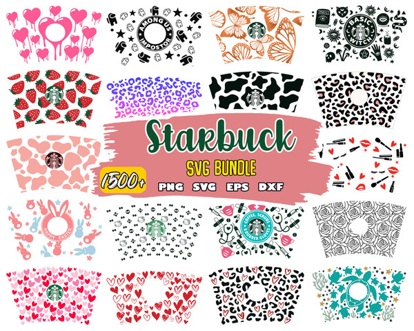 Starbucks svg, Starbucks bundle svg, Starbucks cup wrap bunlde svg, Instant Download.jpg