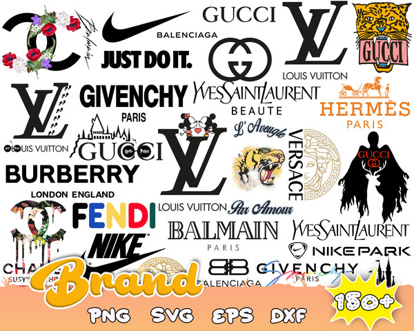 Top Most Popular Clothing Brands SVG Silhouette, Brand SVG