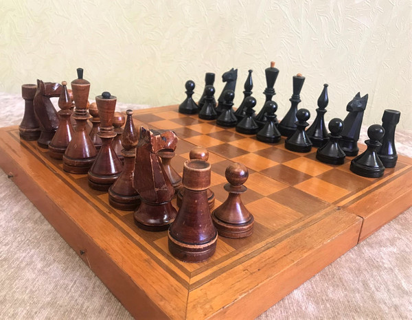 baku soviet tournament chess set 1960s