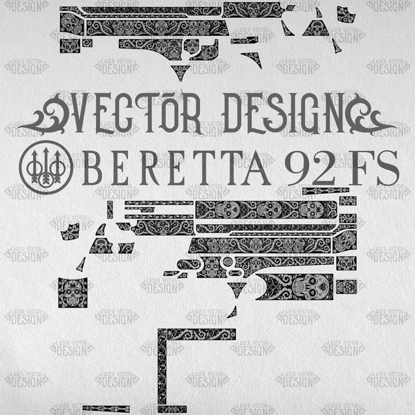 VECTOR DESIGN Beretta 92 FS Candy skulls 1.jpg