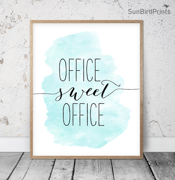 Motivational Wall Art Office Decor for Women Work From Home Sign, Office  Desk Accessories Inspirational Quotes Printable Thank You Gifts 