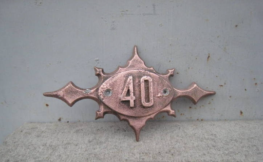 old address number sign 40 plaque