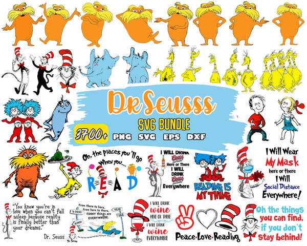 Dr Seuss Svg Bundle, Funny Dr Seuss Quote Svg, Dr Seuss Svg, Thing Svg, Cute Cat Svg, Teacher Svg.jpg