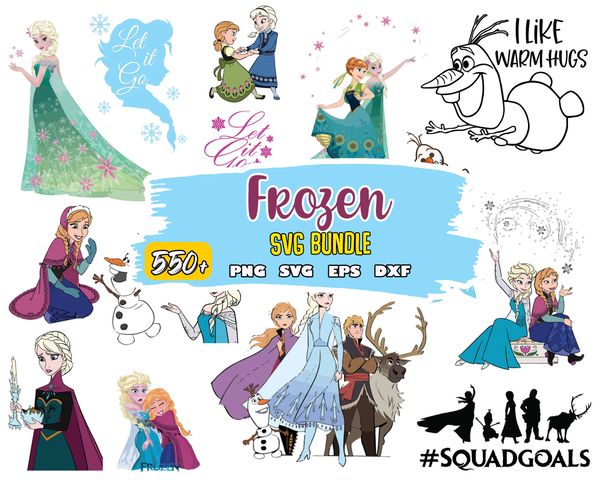 Frozen SVG, Frozen Svg Bundle, Anna Svg, Olaf Svg, Frozen Si - Inspire ...