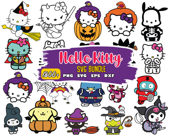 Hello kitty svg, Kawaii Kitty Svg, Kawaii Kitty Svg Bundle, Cute Cat Svg, Kawaii Kitty Svg, Png Cut File.jpg