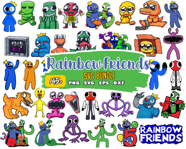 70+ Rainbow friends SVG, Rainbow friends SVG, Rainbow friends png, Cut –  Drabundlesvg