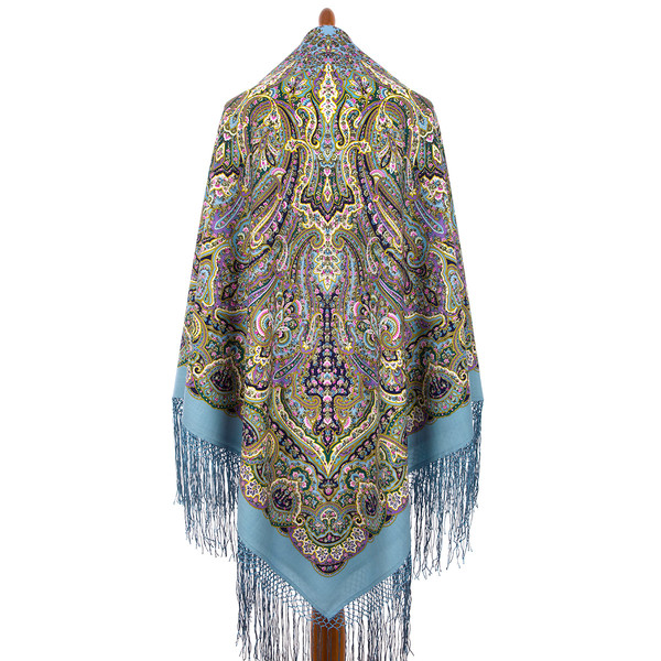 original pavlovo posad woolen shawl size 148x148  1857-11cm