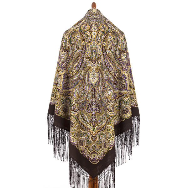 women pavlovoposad merino wool shawl size 148x148 cm 1857-16