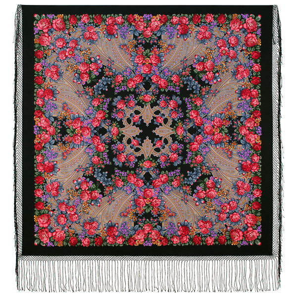 square wool pavlovo posad shawl scarf 1995-18
