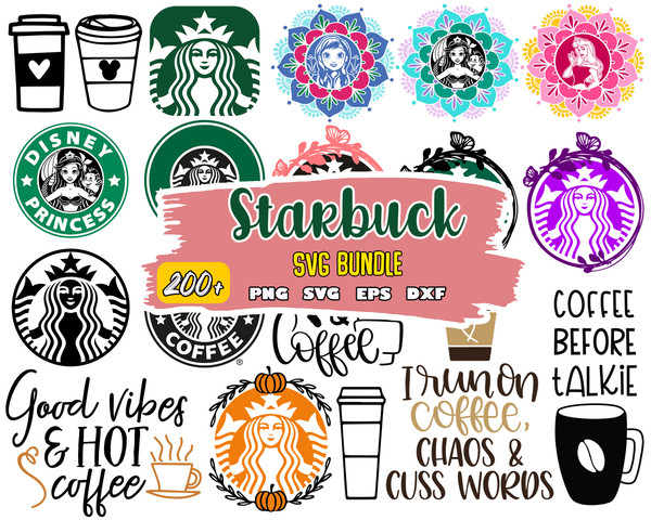 100 Starbuck Bundle Svg, Starbucks Svg, Starbucks Logo Svg - Inspire Uplift