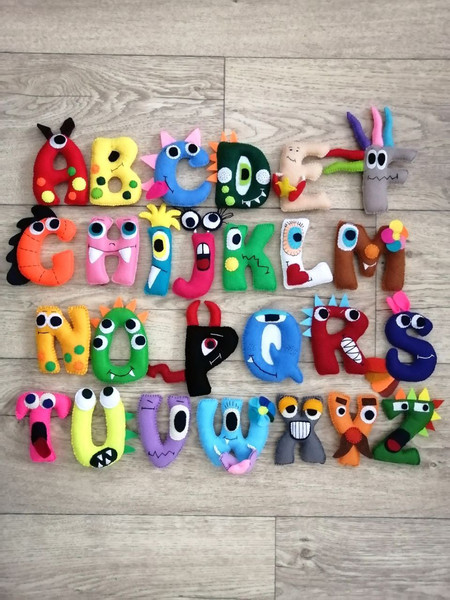 Alphabet Lore Collection Set Plush Toys A-Z English Letter Educational Toy