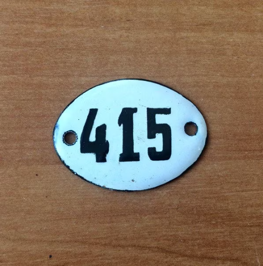 415 small apartment door number sign
