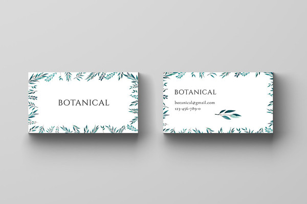 business card back and top cover