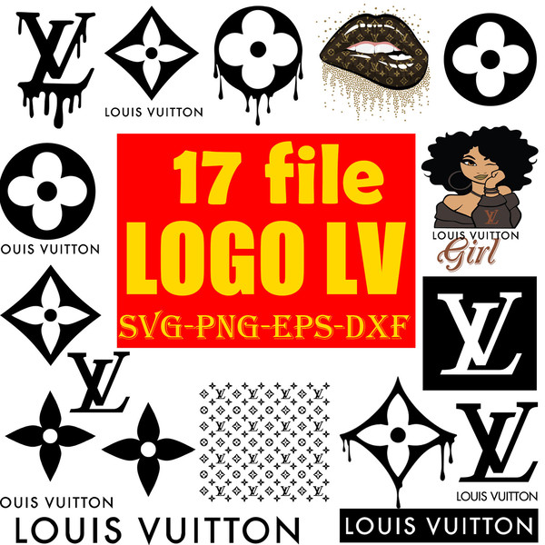 LV Pattern Logo Svg, LV Logo Bundle Svg, Logo Bundle Svg, Louis Vuitton  Logo Svg