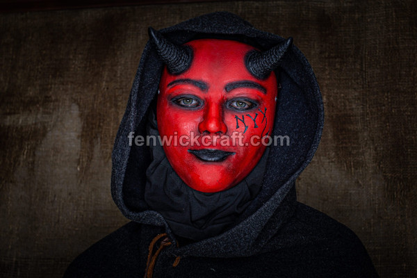 red demon mask female devil
