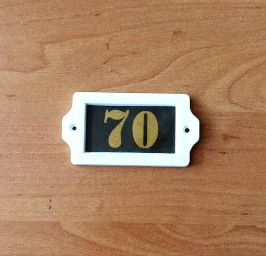 70 address door number sign plastic