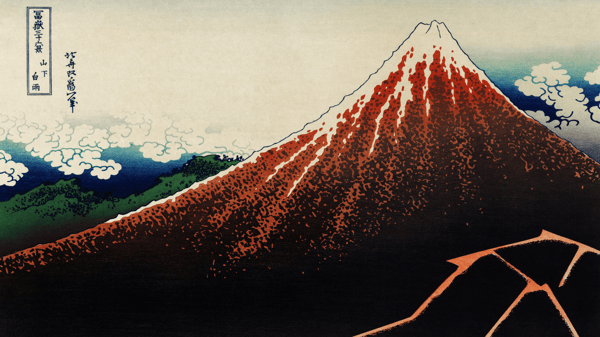 Sanka Hakuu by Katsushika Hokusai Samsung Frame TV.png