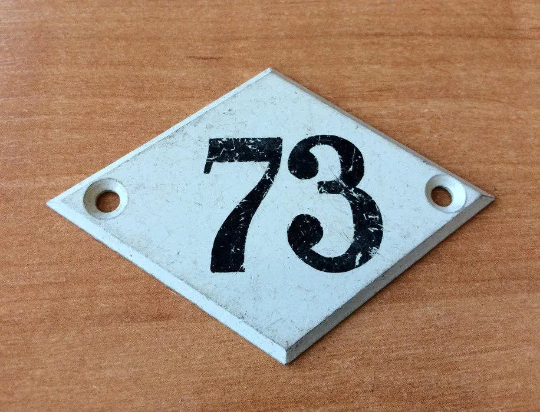 73 rhomb address door number plate